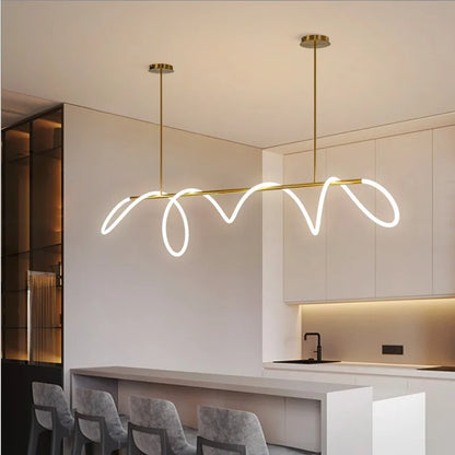 Modern Long Hose LED Ceiling Chandelier - Cozy Home